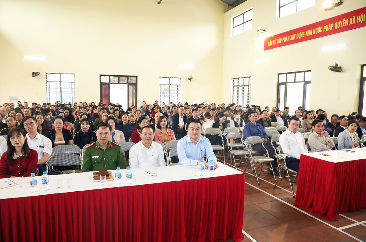 C&aacute;c đại biểu tham gia tập huấn c&ocirc;ng t&aacute;c bầu cử.