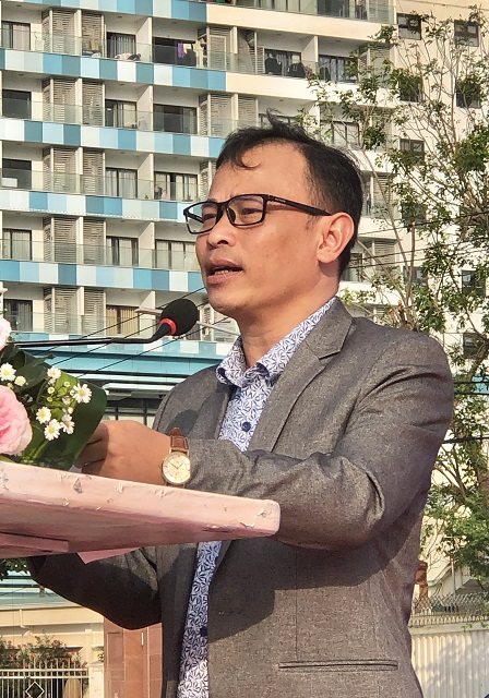 &Ocirc;ng Nguyễn Đ&igrave;nh Kha ph&aacute;t biểu tại Lễ ph&aacute;t động. Ảnh: VH