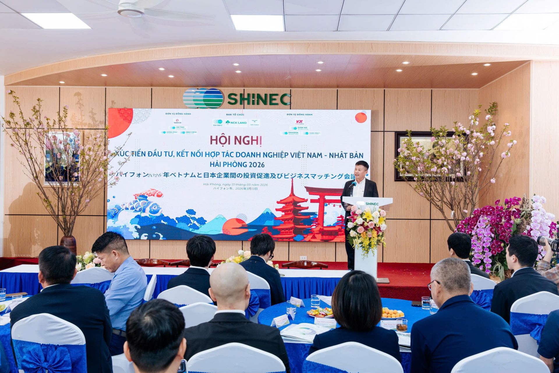 &Ocirc;ng Phạm Hồng Điệp, Chủ tịch HĐQT C&ocirc;ng ty Cổ phần Shinec ph&aacute;t biểu tại Hội nghị.