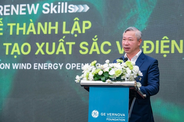 &Ocirc;ng Phạm Nguy&ecirc;n H&ugrave;ng - Cục trưởng Cục Điện lực, Bộ C&ocirc;ng Thương ph&aacute;t biểu tại Lễ kh&aacute;nh th&agrave;nh