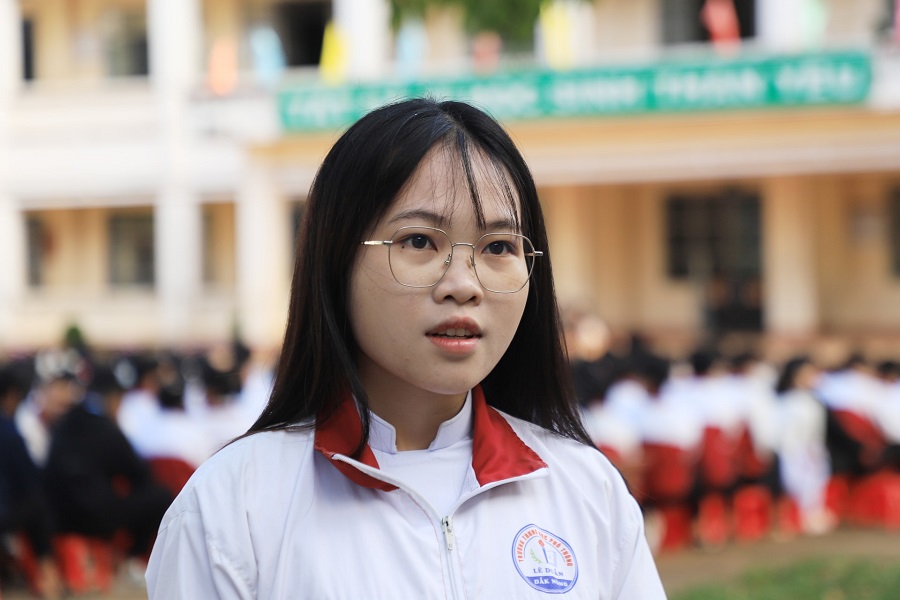 Em Ma Thị Thanh Thủy chia sẻ niềm tự h&agrave;o của một cử tri trẻ