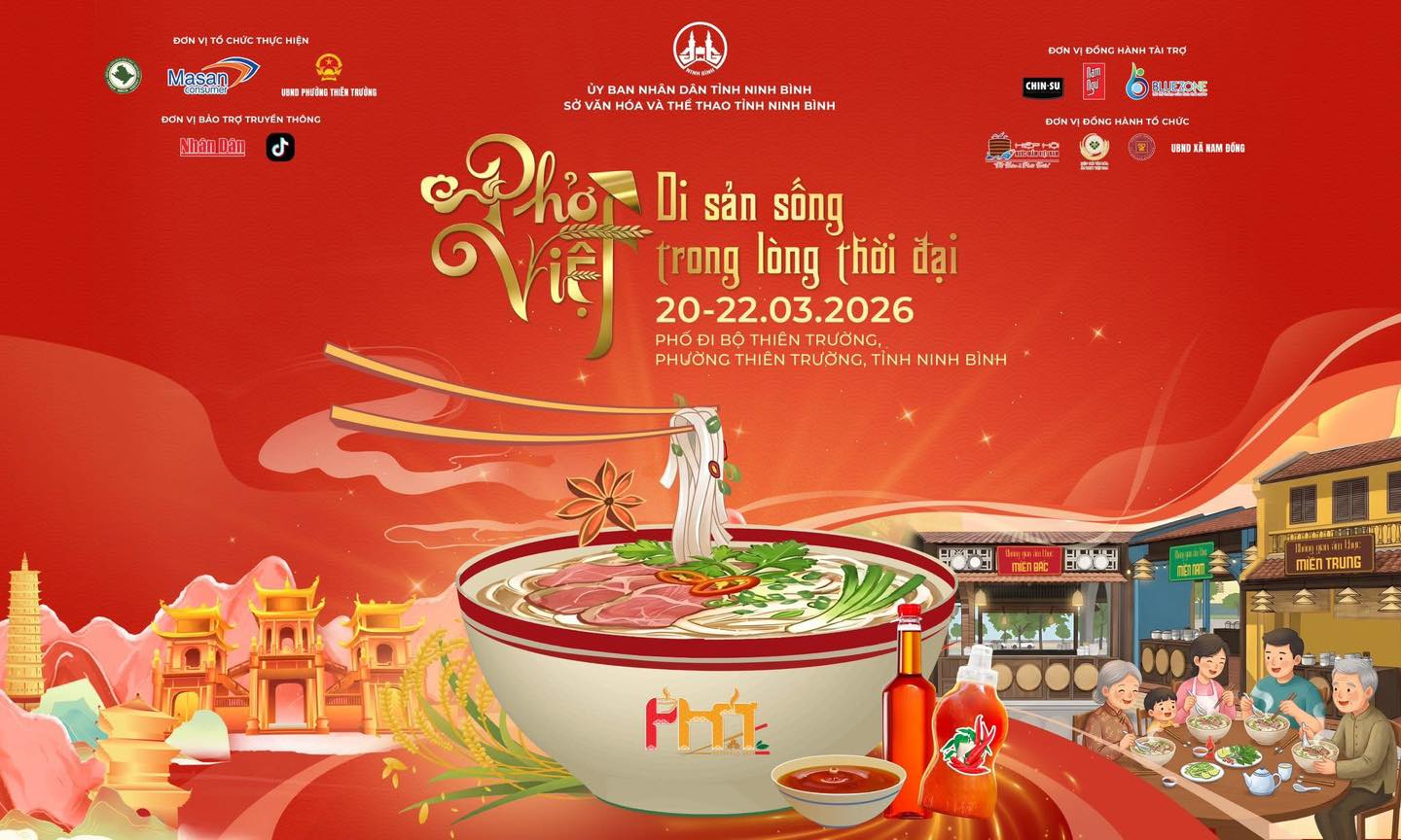 Festival Phở 2026 tại Ninh Bình: Tôn vinh di sản ẩm thực Việt