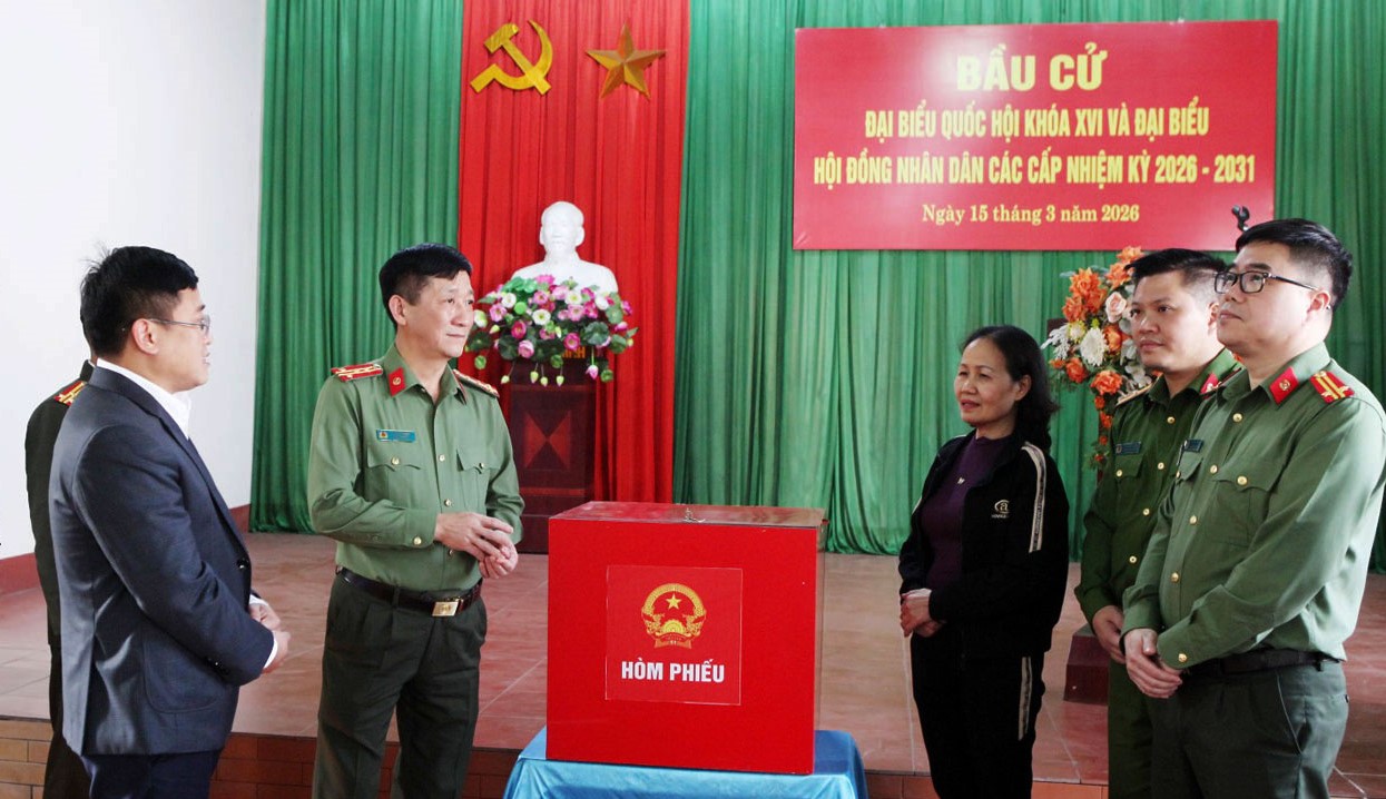 Công an tỉnh Thái Nguyên: Điều động gần 1.000 cán bộ, chiến sĩ phục vụ công tác bầu cử