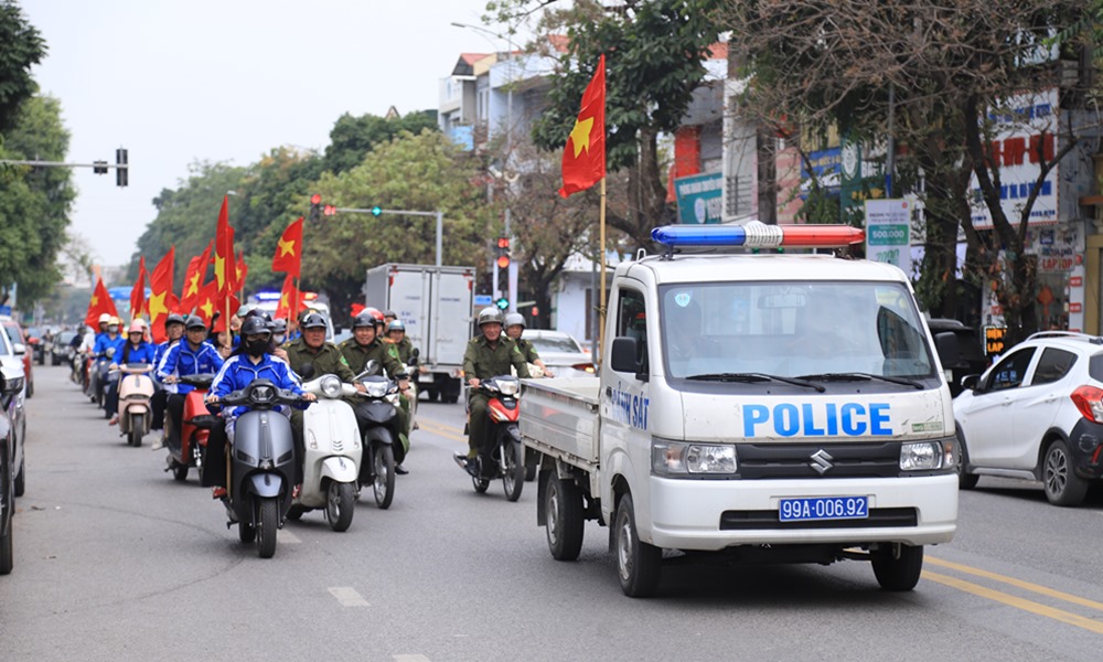 Bắc Ninh: Tổ chức diễu hành tuyên truyền cổ động về bầu cử