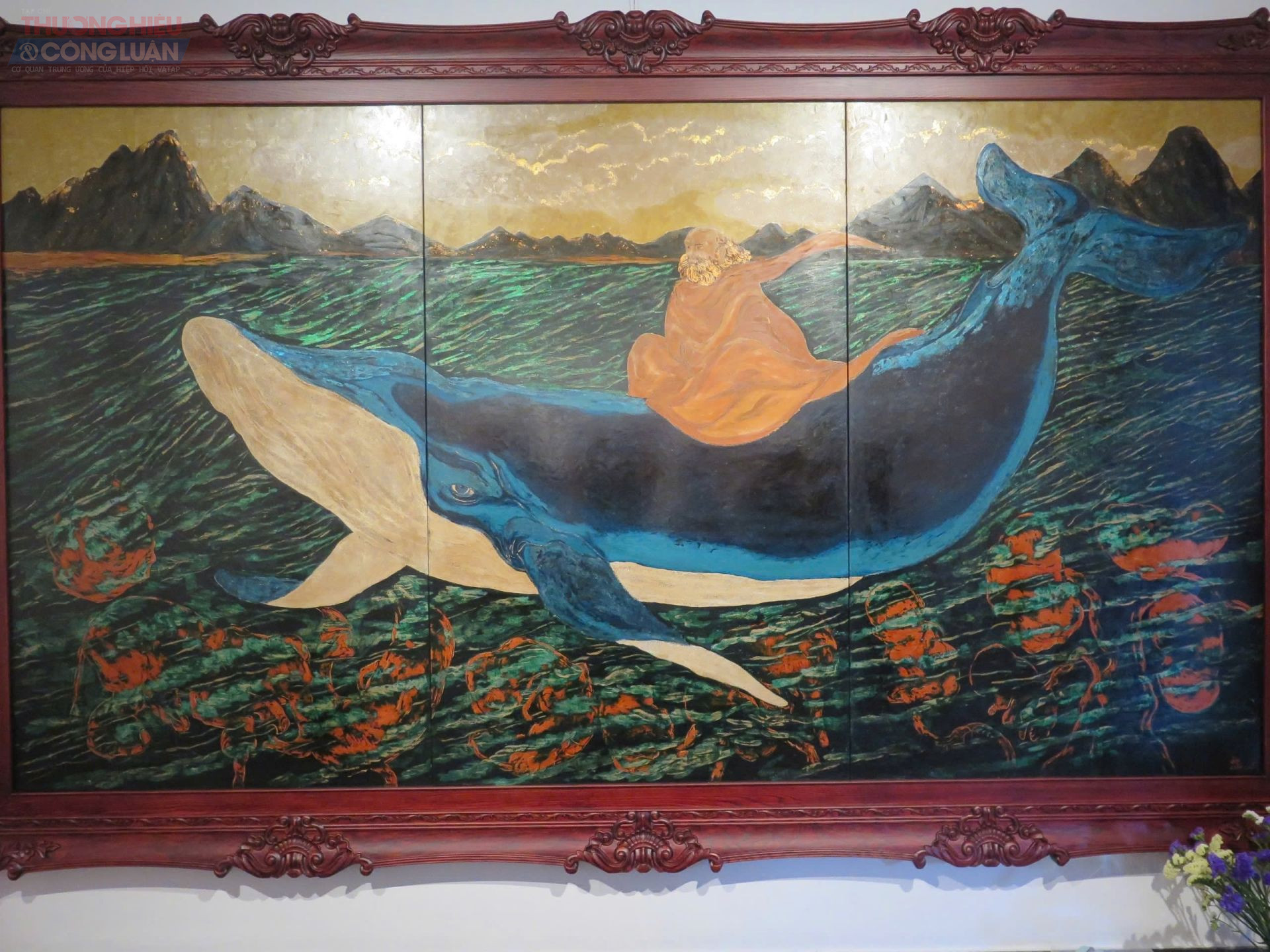 Bức tranh sơn m&agrave;i Đ&aacute;o Bỉ Ngạn được họa sĩ V&acirc;n Anh thực hiện trong 5 năm