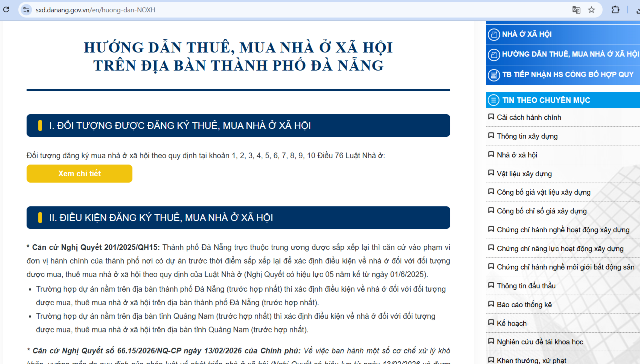 Chuy&ecirc;n trang hướng dẫn thu&ecirc;, mua nh&agrave; ở x&atilde; hội l&agrave; c&aacute;ch l&agrave;m cụ thể của Sở X&acirc;y dựngTP. Đ&agrave; Nẵng trong việc minh bạch, đơn giản h&oacute;a thủ tục, hỗ trợ người d&acirc;n v&agrave; người lao động.