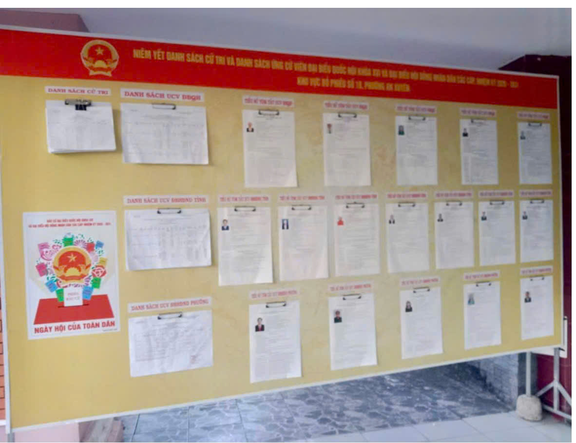 Danh s&aacute;ch cử tri đ&atilde; được lập v&agrave; ni&ecirc;m yết đ&uacute;ng quy định tại 1.604 khu vực bỏ phiếu