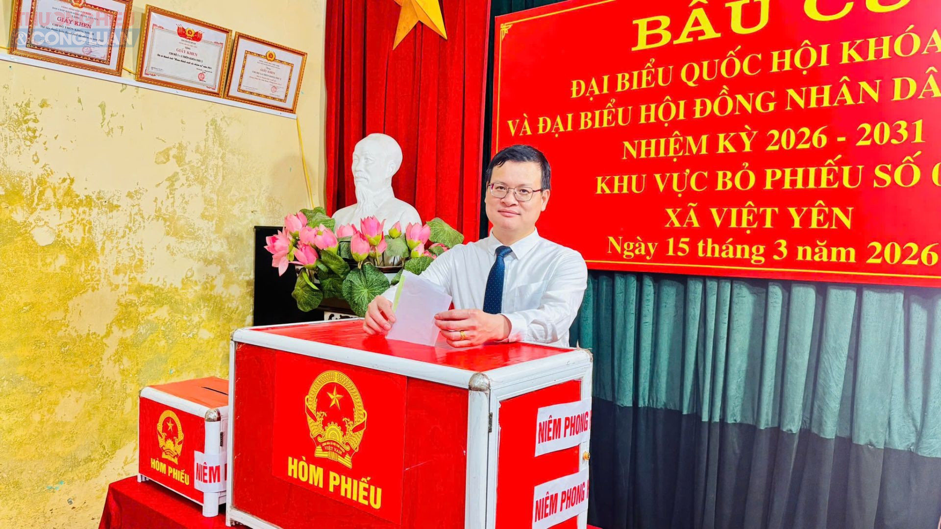 Không khí bầu cử rộn ràng tại Hưng Yên, cử tri phấn khởi thực hiện quyền công dân