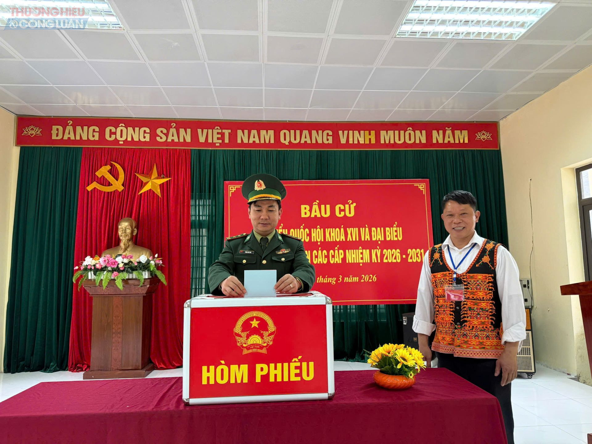 Rộn ràng Ngày hội bầu cử tại Đồn Biên phòng cửa khẩu Chi Ma