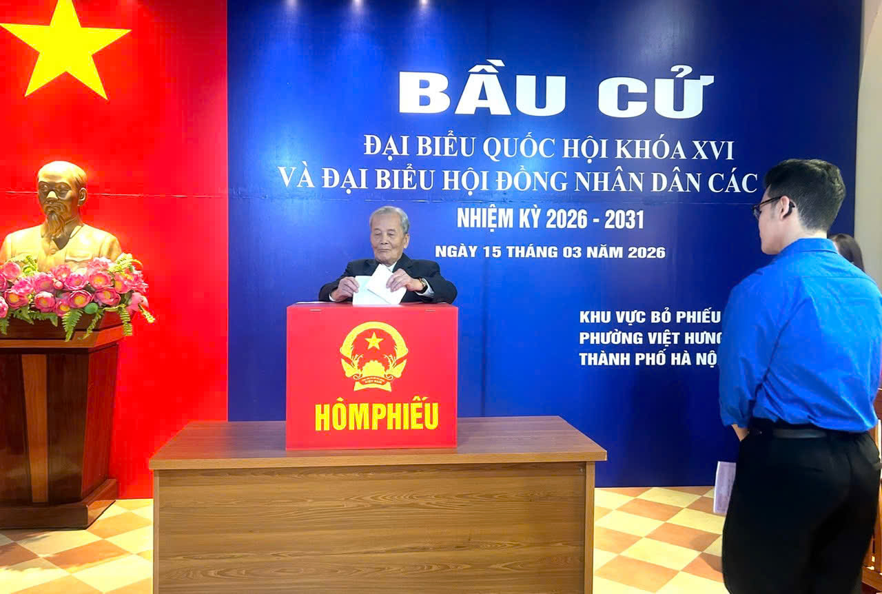 Hà Nội: Phường Việt Hưng rộn ràng Ngày hội toàn dân đi bầu cử