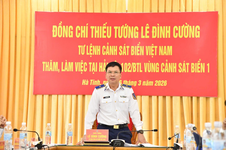 Thiếu tướng Lê Đình Cường - Tư lệnh Cảnh sát biển Việt Nam chủ trì buổi làm việc Thiếu tướng Lê Đình Cường - Tư lệnh Cảnh sát biển Việt Nam chủ trì buổi làm việc