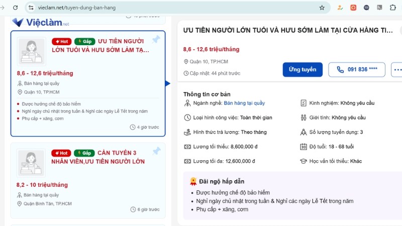 Xem c&aacute;c tin đăng tr&ecirc;n Vieclam.net trước để nắm bắt nhu cầu tuyển dụng