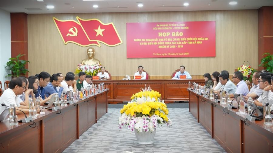 Cà Mau tổ chức họp báo thông tin kết quả bầu cử