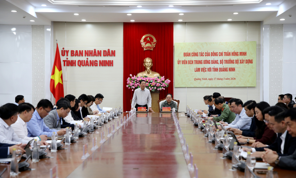 Bộ trưởng Bộ Xây dựng Trần Hồng Minh làm việc với tỉnh Quảng Ninh