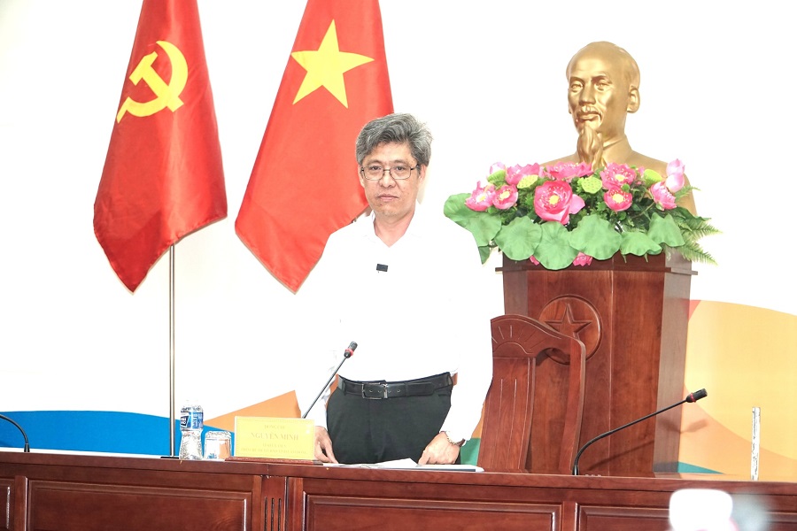 Ph&oacute; Chủ tịch UBND tỉnh L&acirc;m Đồng Nguyễn Minh ph&aacute;t biểu chỉ đạo tại buổi l&agrave;m việc