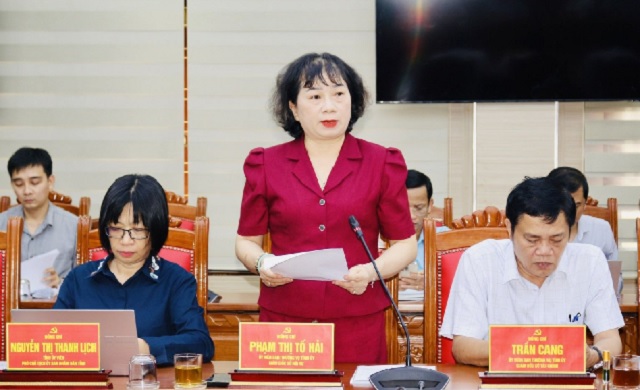 L&atilde;nh đạo Sở Nội vụ tỉnh Gia Lai (người đứng) b&aacute;o c&aacute;o t&oacute;m tắt t&igrave;nh h&igrave;nh v&agrave; kết quả bầu cử.