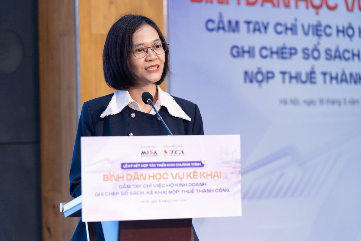 B&agrave; Đo&agrave;n Th&aacute;i Thanh Thủy &ndash; Ph&oacute; Gi&aacute;m đốc Khối Ng&acirc;n h&agrave;ng B&aacute;n lẻ SHB ph&aacute;t biểu tại sự kiện