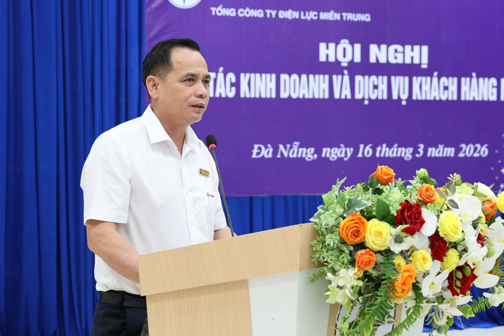 Chủ tịch HĐTV EVNCPC Nguyễn Thanh ph&aacute;t biểu chỉ đạo tại hội nghị