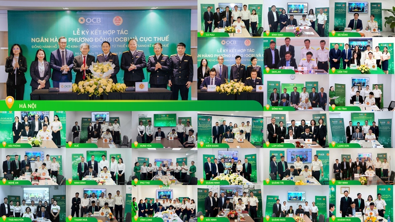 Lễ k&yacute; kết được tổ chức đồng thời tại H&agrave; Nội v&agrave; kết nối với 25 điểm cầu tại c&aacute;c tỉnh, th&agrave;nh tr&ecirc;n to&agrave;n quốc -