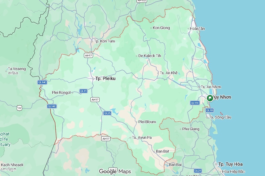 Nhiều khu vực trên Google Maps đã chuyển sang địa giới hành chính mới