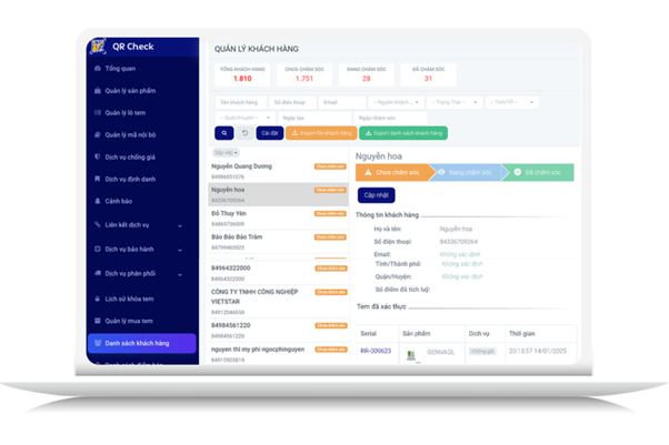 Doanh nghiệp c&oacute; thể thu thập v&agrave; quản l&yacute; data kh&aacute;ch h&agrave;ng tr&ecirc;n hệ thống quản trị tem QR Code do iCheck ph&aacute;t h&agrave;nh