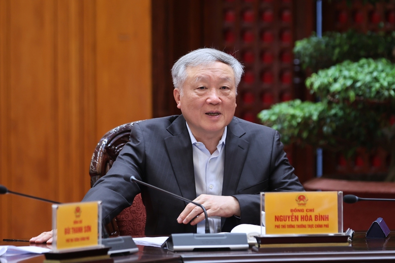 Ph&oacute; Thủ tướng Thường trực Ch&iacute;nh phủ Nguyễn H&ograve;a B&igrave;nh ph&aacute;t biểu - Ảnh: VGP/Nhật Bắc