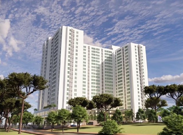 Phối cảnh c&ocirc;ng tr&igrave;nh Khu phức hợp nh&agrave; ở cao tầng v&agrave; thương mại Ph&ugrave; Đổng.