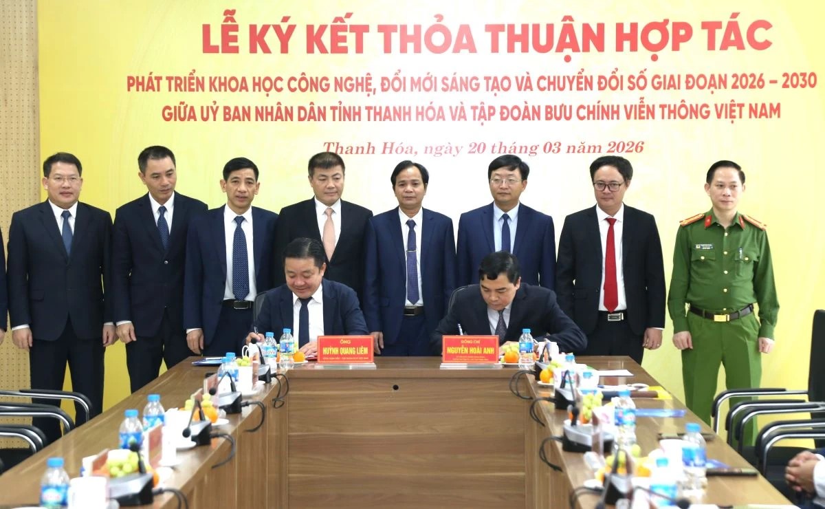 UBND tỉnh Thanh Hóa và Tập đoàn Bưu chính Viễn thông Việt Nam ký kết Thỏa thuận hợp tác
