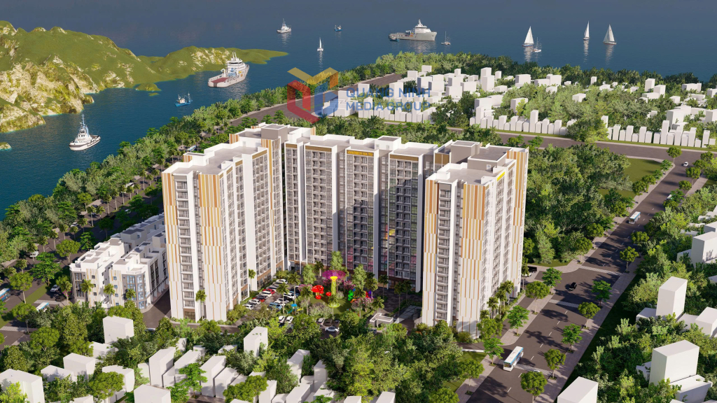 Phối cảnh dự &aacute;n nh&agrave; ở x&atilde; hội tại &ocirc; đất 1C.OM-01 thuộc quy hoạch ph&acirc;n khu 1, phường H&agrave; Tu