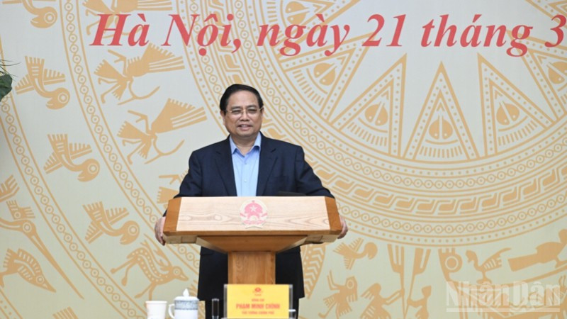 Thủ tướng Ch&iacute;nh phủ Phạm Minh Ch&iacute;nh ph&aacute;t biểu &yacute; kiến tại Phi&ecirc;n họp lần thứ nhất năm 2026 của Ban Chỉ đạo An ninh mạng quốc gia. (Ảnh: Trần Hải)