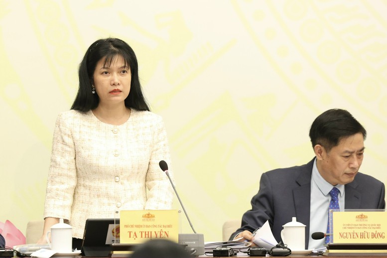 Bà Tạ Thị Yên, Phó Trưởng Ban Công tác đại biểu của Quốc hội, Phó Chánh Văn phòng Thường trực Hội đồng Bầu cử Quốc gia trả lời các câu hỏi tại họp báo - Ảnh: VGP/Vũ Phong Bà Tạ Thị Yên, Phó Trưởng Ban Công tác đại biểu của Quốc hội, Phó Chánh Văn phòng Thường trực Hội đồng Bầu cử Quốc gia trả lời các câu hỏi tại họp báo - Ảnh: VGP/Vũ Phong