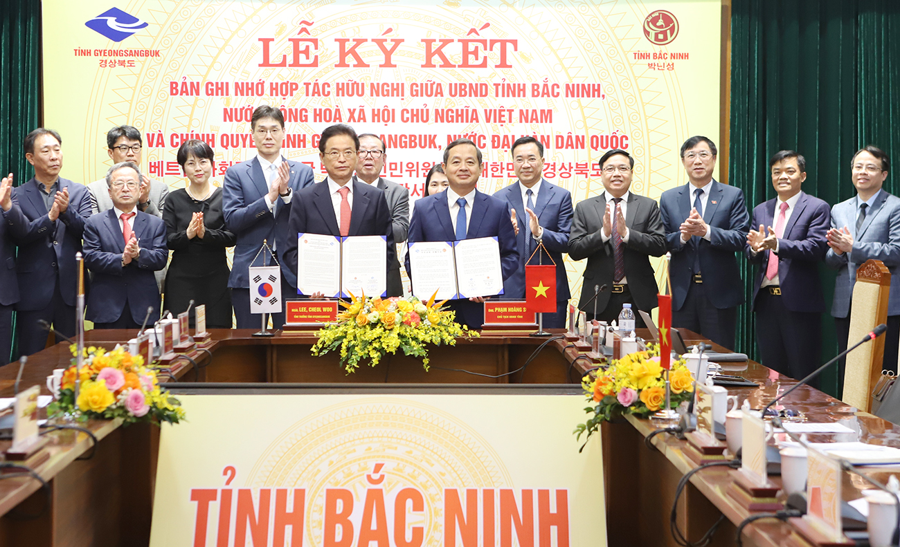 Bắc Ninh triển khai Kế hoạch thực hiện Bản ghi nhớ hợp tác hữu nghị với Chính quyền tỉnh Gyeongsangbuk