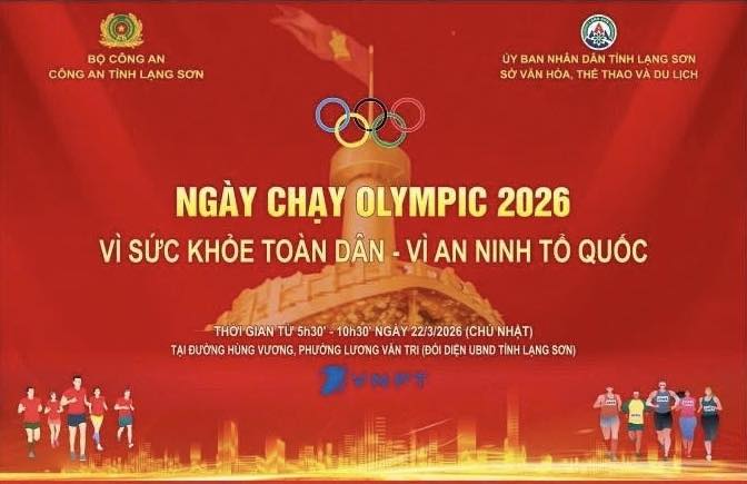 Lạng Sơn tổ chức “Ngày chạy Olympic - Vì sức khỏe toàn dân - Vì An ninh Tổ quốc”