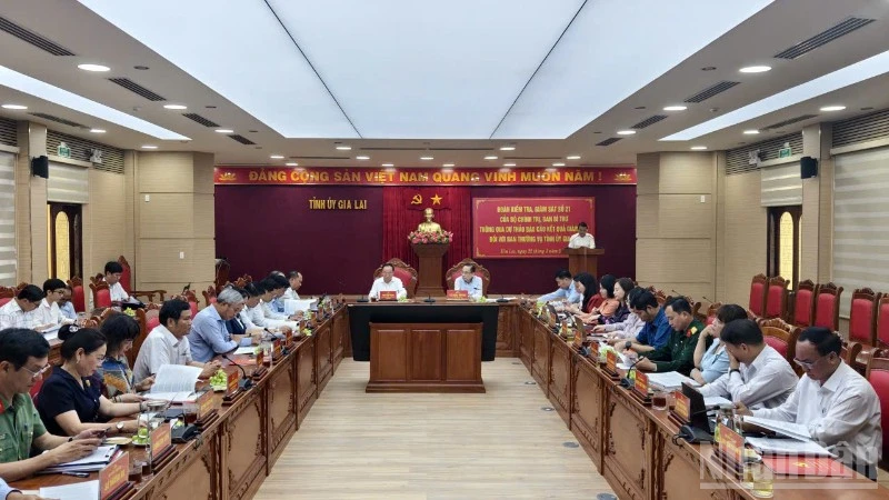 Thông qua dự thảo báo cáo giám sát của Bộ Chính trị, Ban Bí thư đối với Ban Thường vụ Tỉnh ủy Gia Lai