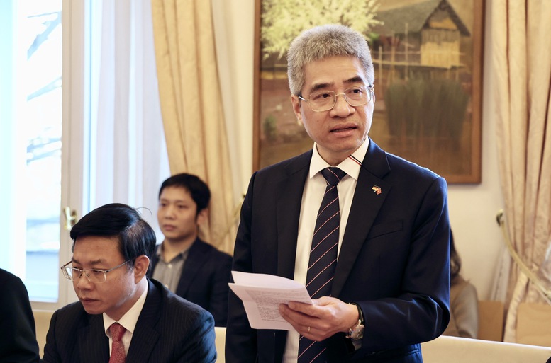 Đại sứ Việt Nam tại Đức Nguyễn Đắc Th&agrave;nh b&aacute;o c&aacute;o - Ảnh: VGP/Minh Ngọc
