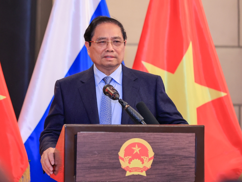 Thủ tướng ph&aacute;t biểu tại buổi gặp - Ảnh: VGP/Nhật Bắc