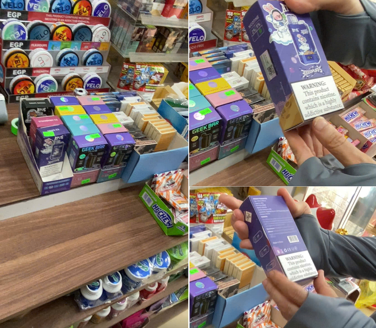 Thuốc l&aacute; điện tử b&agrave;y b&aacute;n c&ocirc;ng khai