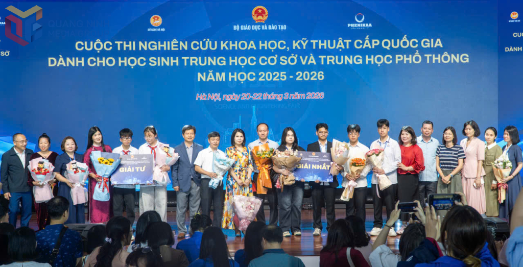 Quảng Ninh giành 3 giải tại Cuộc thi nghiên cứu khoa học, kỹ thuật cấp quốc gia năm học 2025-2026