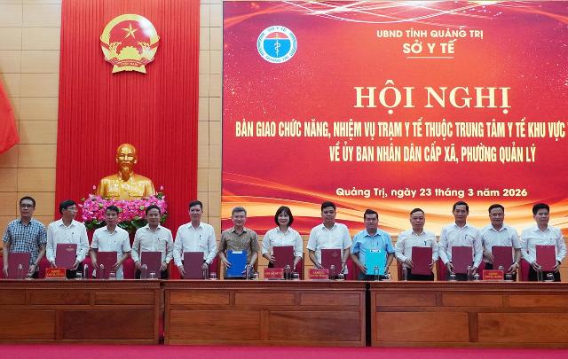 Quảng Trị bàn giao trạm y tế về UBND cấp xã quản lý