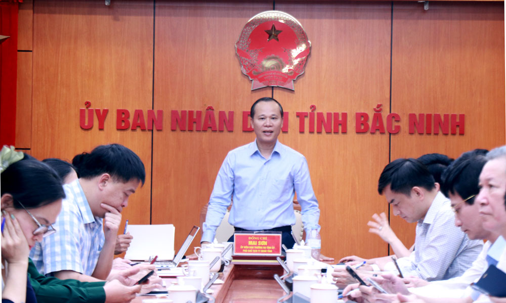 Đồng ch&iacute; Mai Sơn chỉ đạo tại hội nghị.