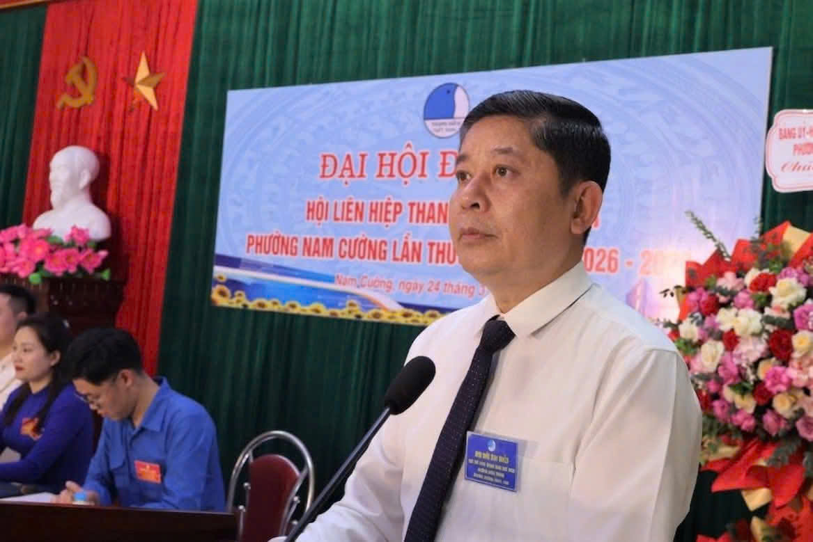 B&iacute; thư Đảng ủy, Chủ tịch HĐND phường Nam Cường Nguyễn Ngọc Tr&uacute;c &ndash; ph&aacute;t biểu chỉ đạo tại Đại hội.