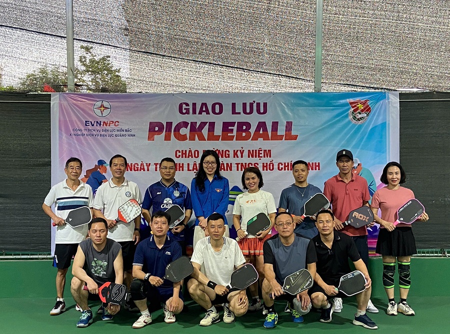 Chi đo&agrave;n X&iacute; nghiệp Dịch vụ Điện lực Quảng Ninh tổ chức giao lưu thể thao Pickleball