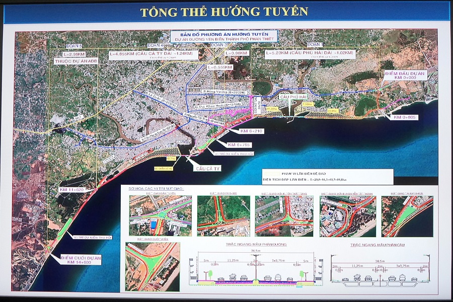 Sơ đồ tổng thể dự &aacute;n đường ven biển