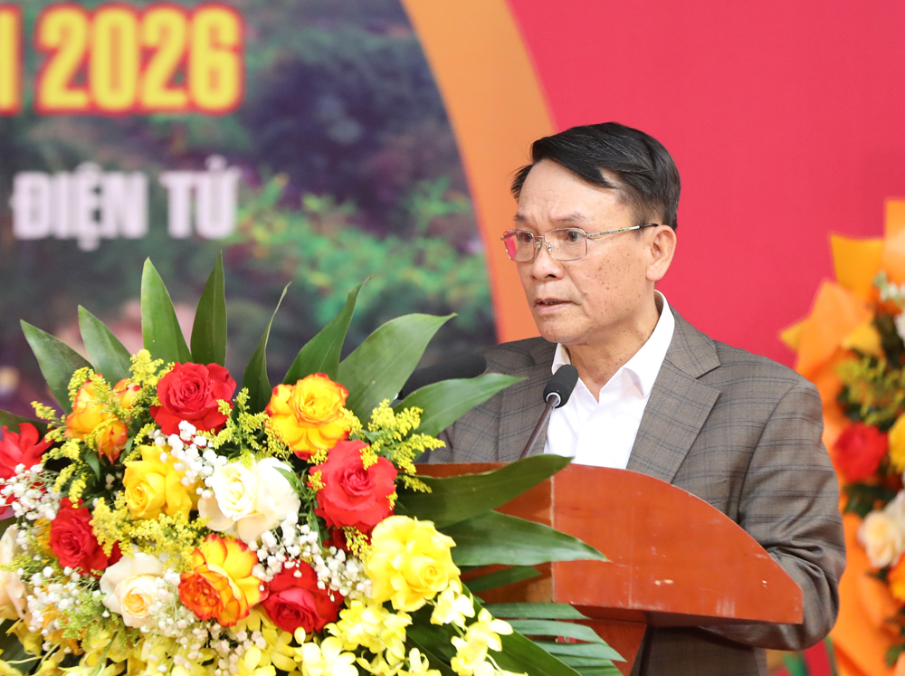 Đồng chí Nguyễn Đức Lợi phát biểu tại lễ khai mạc. Đồng chí Nguyễn Đức Lợi phát biểu tại lễ khai mạc.