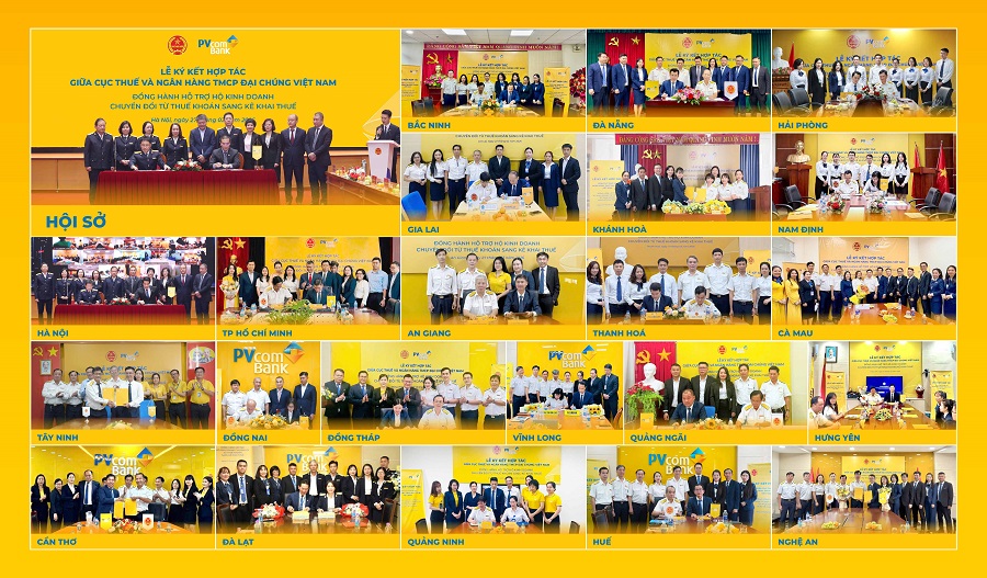 Chương tr&igrave;nh kết nối trực tuyến tới c&aacute;c điểm cầu của PVcomBank tại 22 tỉnh, th&agrave;nh phố tr&ecirc;n to&agrave;n quốc