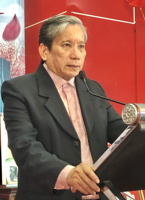 &Ocirc;ng H&agrave;ng Văn Nghĩa ph&aacute;t biểu tại buổi lễ