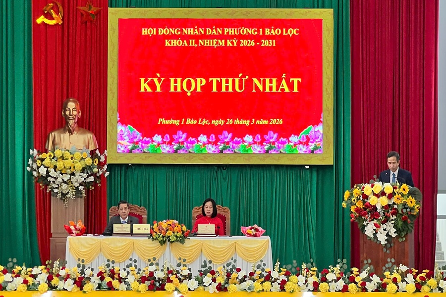HĐND Phường 1 Bảo Lộc Kh&oacute;a II, nhiệm kỳ 2026-2031 tổ chức Kỳ họp thứ nhất