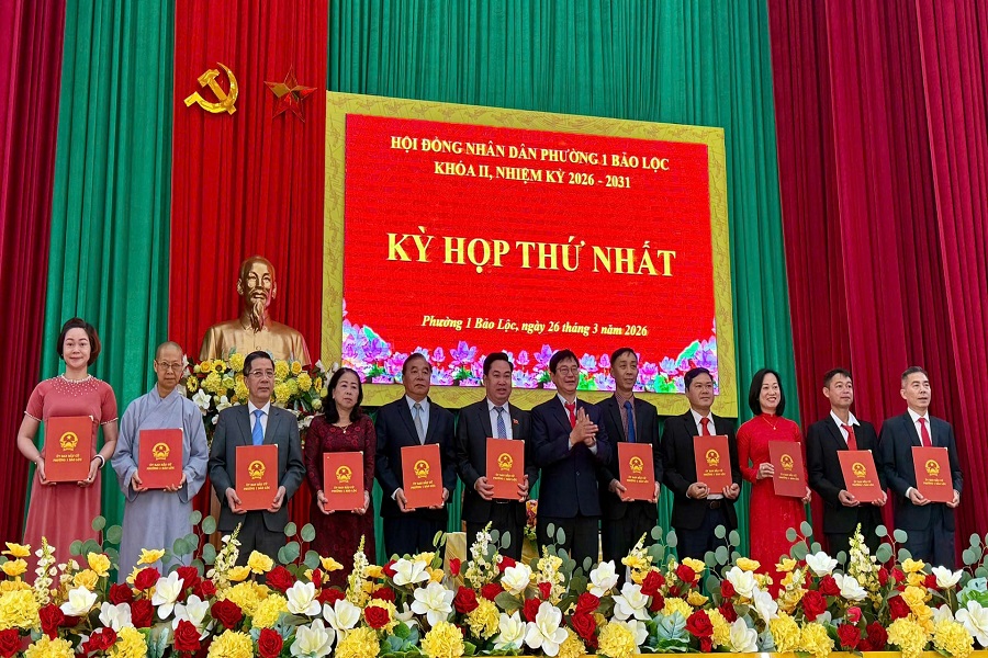 HĐND Phường 1 Bảo Lộc Kh&oacute;a II, nhiệm kỳ 2026-2031 tổ chức Kỳ họp thứ nhất