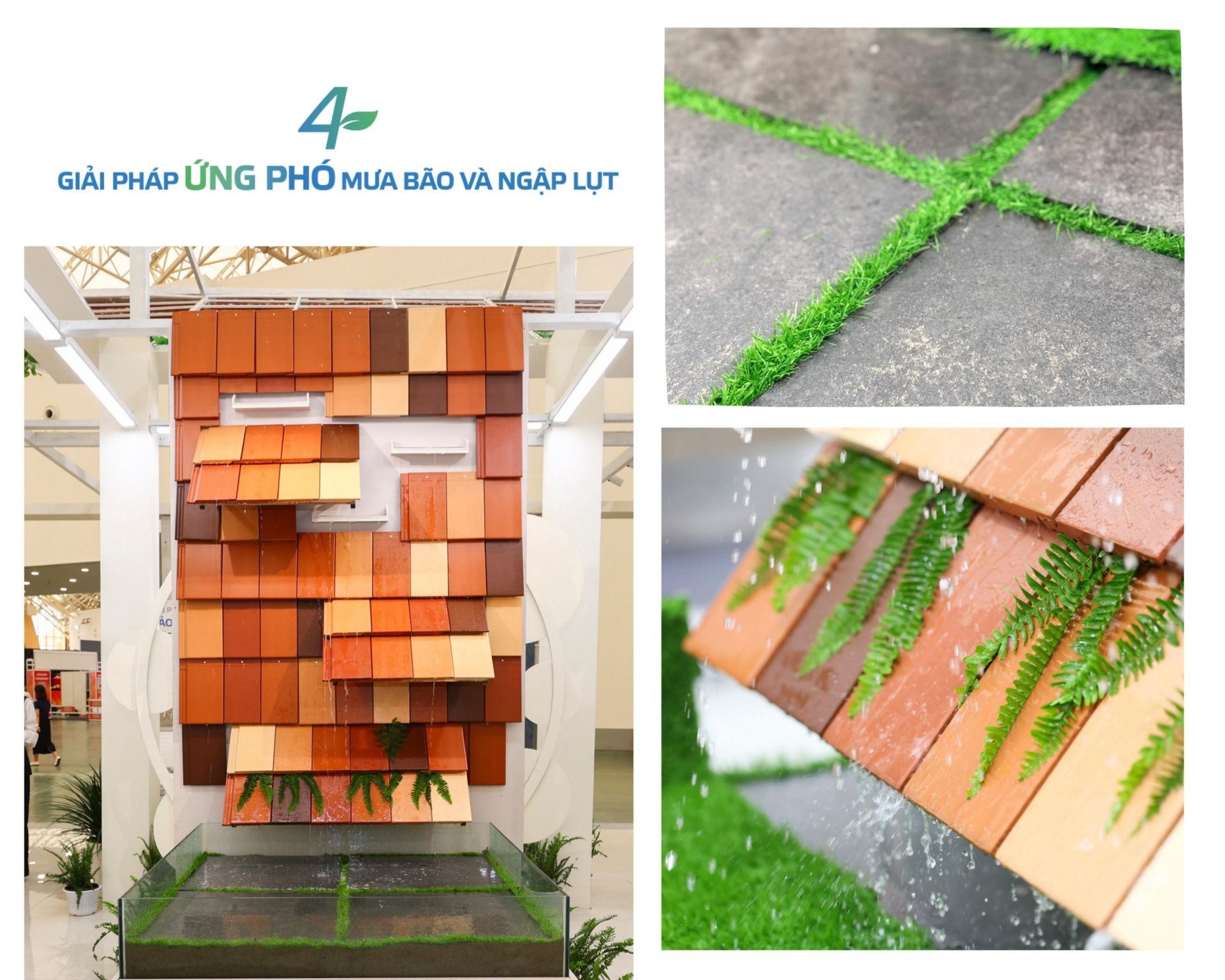 Sản phẩm ng&oacute;i tr&aacute;ng men mới với kết cấu tạo r&atilde;nh tho&aacute;t nước v&agrave; chống mưa hắt, chống tốc, đảm bảo an to&agrave;n cho ng&ocirc;i nh&agrave; trước mọi thi&ecirc;n tai