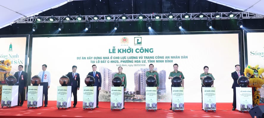 Ninh Bình khởi công dự án nhà ở quy mô lớn dành cho lực lượng Công an nhân dân